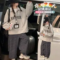 女童2025秋装新款套装中大童儿童装韩系慵懒风宽松休闲卫衣两件套