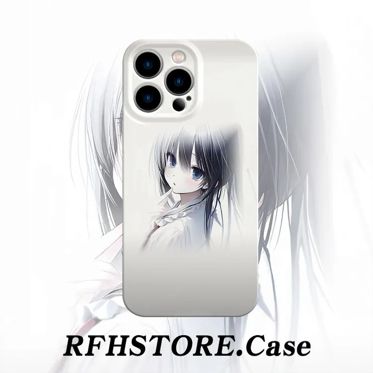 ZMGX可爱蓝发少女适用iphone17/16pro菲林手机壳华为vivo小米oppo
