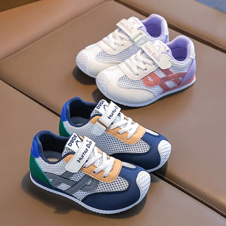 潮鞋女童德训鞋网面透气春夏儿童镂空阿甘运动鞋网鞋男童女孩板鞋