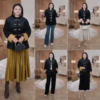 【现货】MsShe大码女装2025秋新中式国风提花盘扣外套J~B2509023