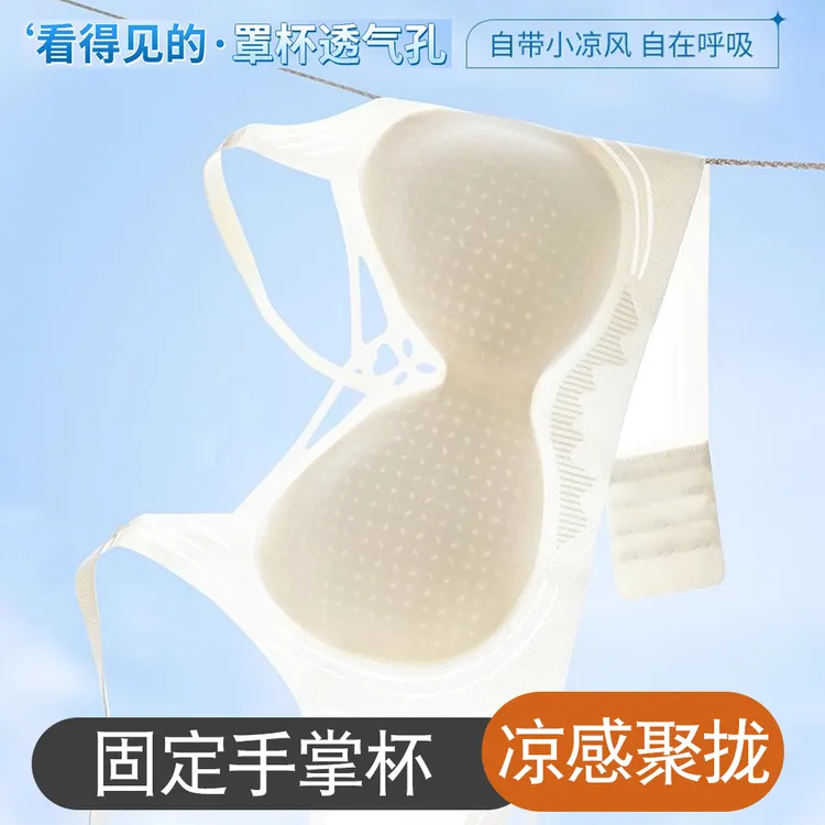 【凉感聚拢】舒适无痕内衣女士小胸无钢圈防下垂文胸罩2025新款爆款