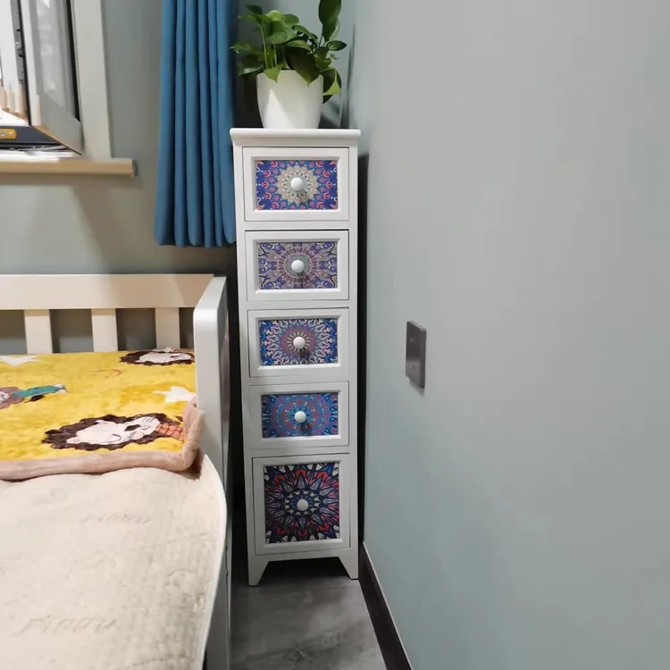 超窄夹缝收纳柜实木长条小柜子迷你缝隙收纳柜简约20-25cm边柜