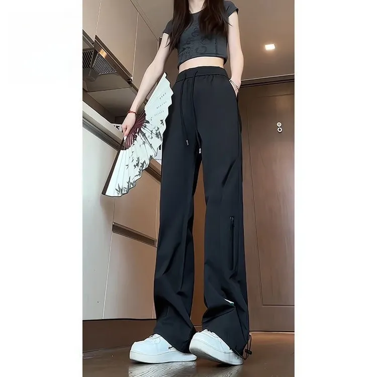 防水加绒冲锋裤男款秋冬休闲美式抽绳直筒机能工装裤子搭配马丁靴