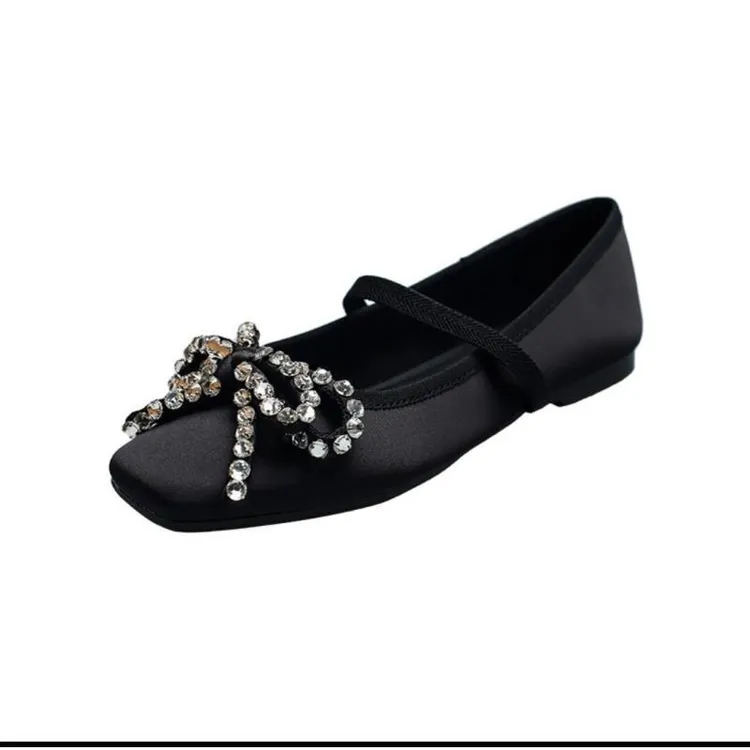 【聚新汇】2503-2夏款新款百搭真皮玛丽珍鞋平底一脚蹬浅口单鞋