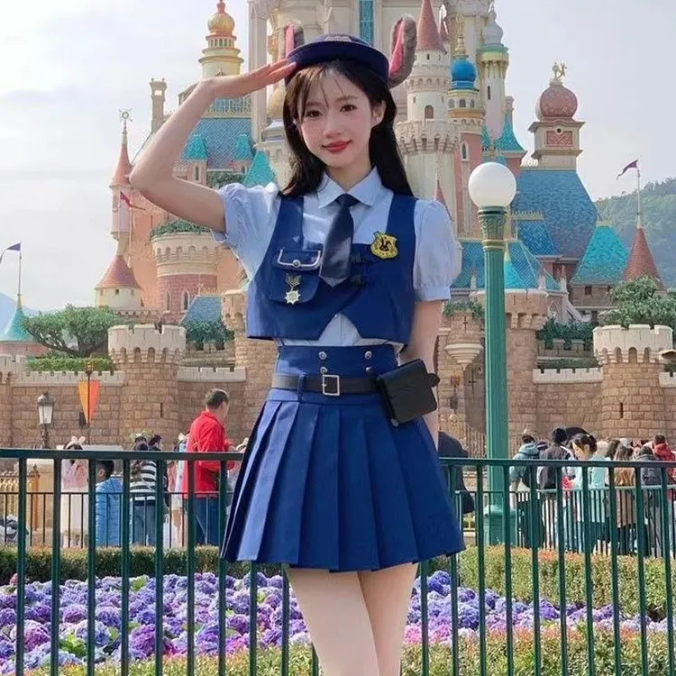 轻薄透气兔子警官女装制服疯狂动物城judy朱迪cos动漫演出服装