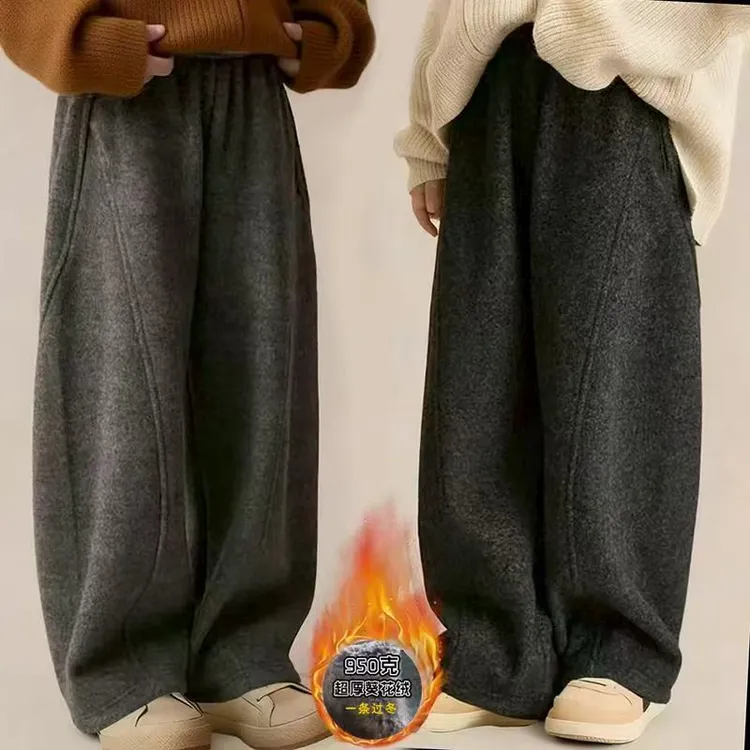 弯刀裤一体葵花绒一条过冬2025冬季新款超厚休闲时尚