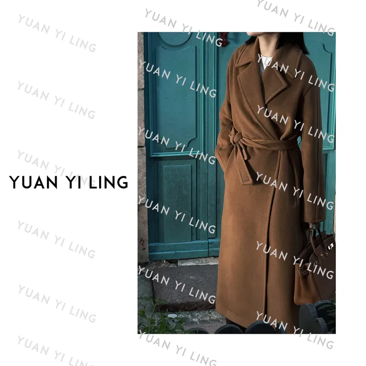 袁艺灵【维多利亚】四大金刚《Manuela》重磅羊绒立体剪裁毛呢大衣