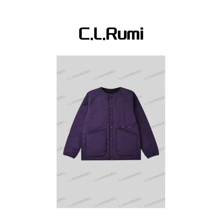 【rumi小店】"静暖鹅”25秋冬宽松保暖双面绗缝圆领鹅绒羽绒服7152wt