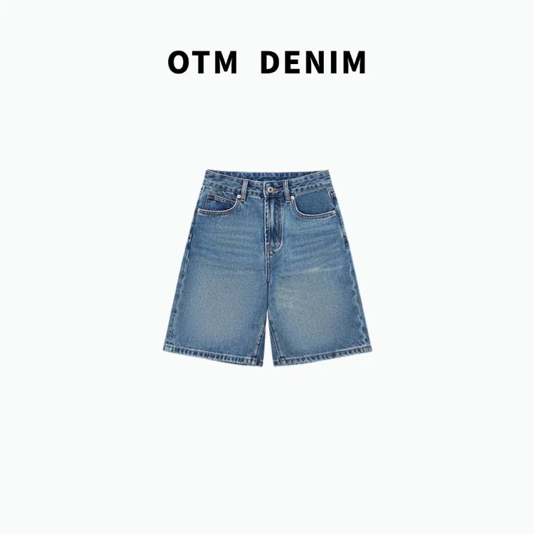 OTM DENIM【夏弦】天丝五分牛仔短裤薄款夏季中裤慵懒风女士