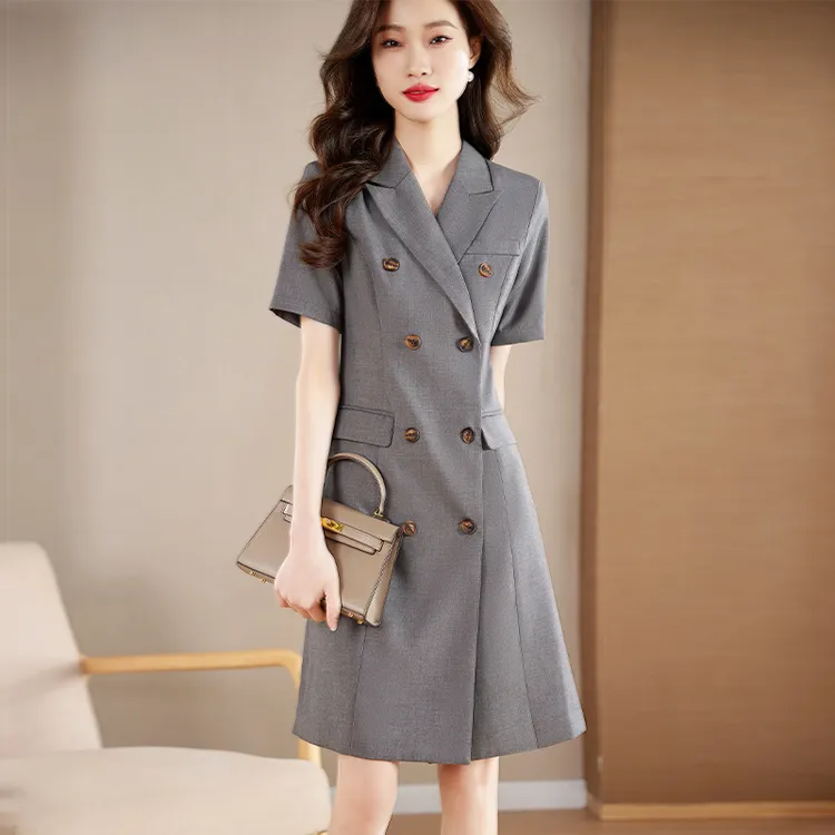 高级感西装连衣裙女职业装夏季2025新款正式场合套装正装面试裙子