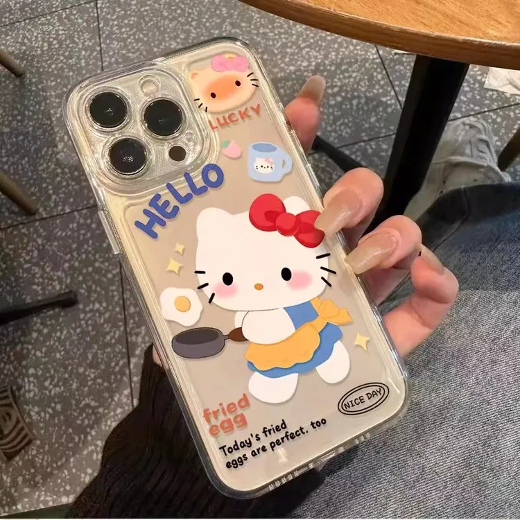 可爱做饭凯蒂适用于16pro手机壳15promax卡通13pro1214