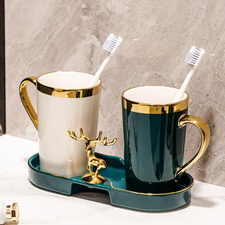 情侣漱口杯一对高颜值洗漱杯卫生间牙缸牙刷置物架浴室家用刷牙杯