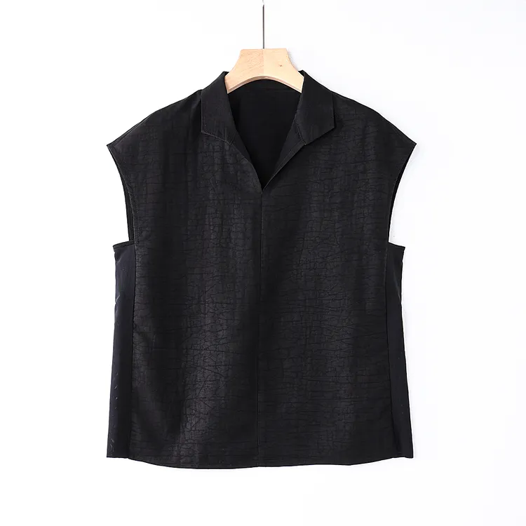 【澜亭絮絮】桑蚕丝香云纱龟纹老料时尚上衣9007