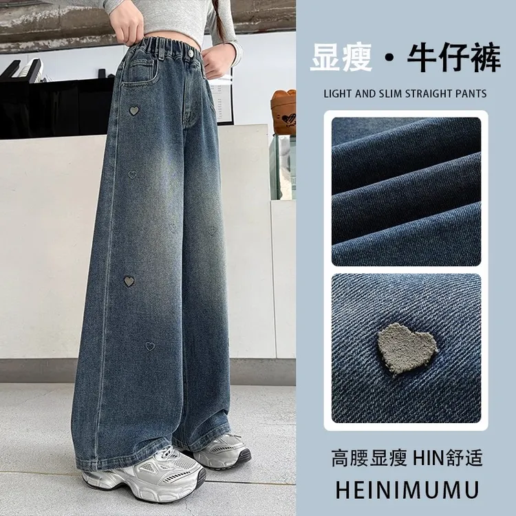 女童超好看韩系裤子秋季2025新款儿童休闲格子裤女大童早秋香蕉裤