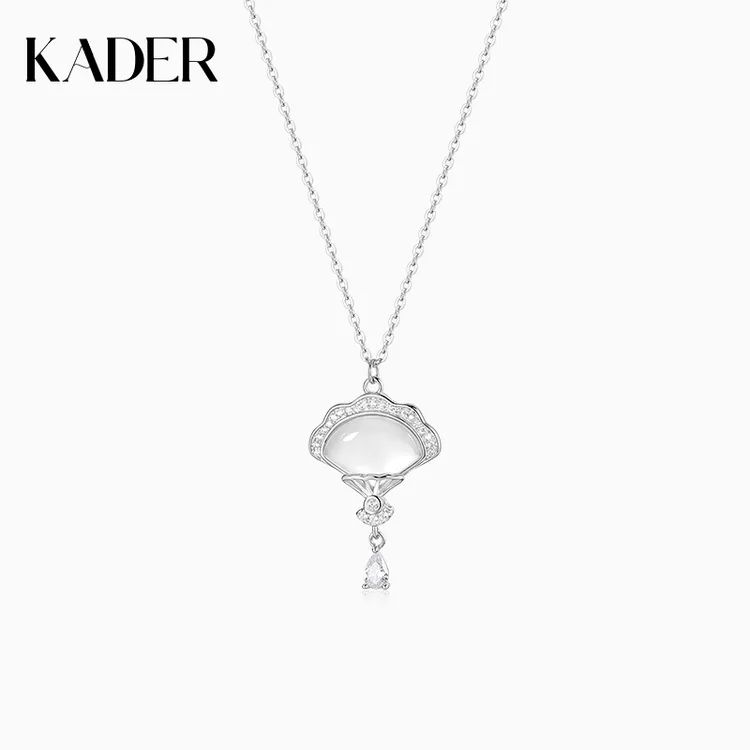KADER/卡蒂罗小杏运项链天然玉髓女款镶嵌饰品百搭时尚小众XL5903