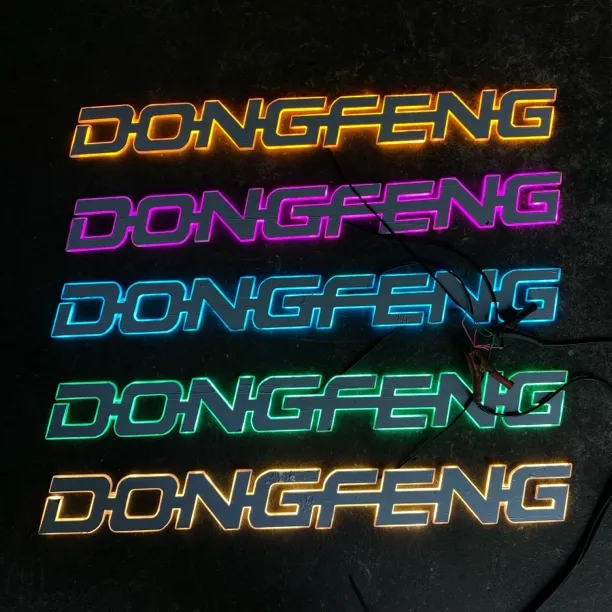 东风天龙旗舰DONGFENG英文字母发光字标Kinland 天锦大力神字标