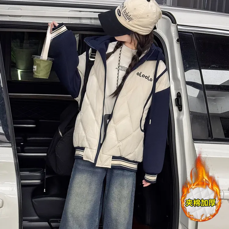 女童外套秋冬款2025新款洋气中大童棉服上衣儿童夹棉加厚衣服冬季