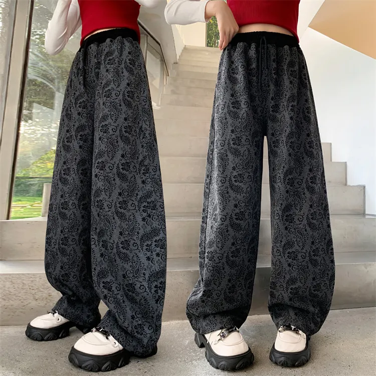 女童裤子秋装2025新款洋气儿童老钱风潮裤秋季大童初中生休闲裤潮
