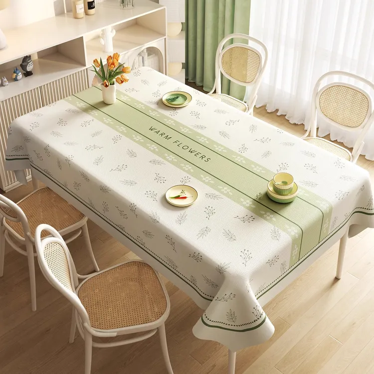 ins小清新桌布防水防油免洗桌垫长方形餐桌布轻奢高级感茶几台布