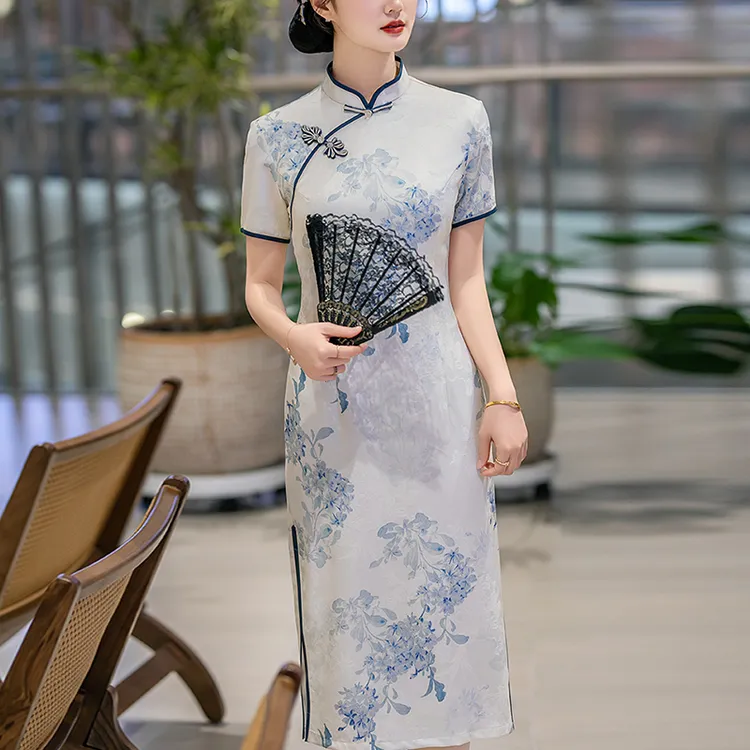 高端绝美新中式旗袍2025新款日常可穿民国风晚礼服老上海夏季裙子