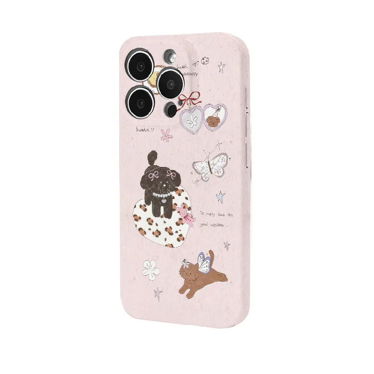 狗狗蝴蝶适用苹果17promax手机壳新款air防摔iPhone16菲林全包15