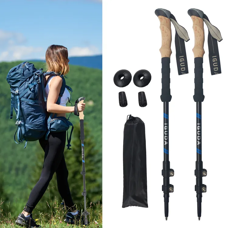 IGUDA碳纤维助行登山杖爬山伸缩户外登山手杖户外登山杖徒步