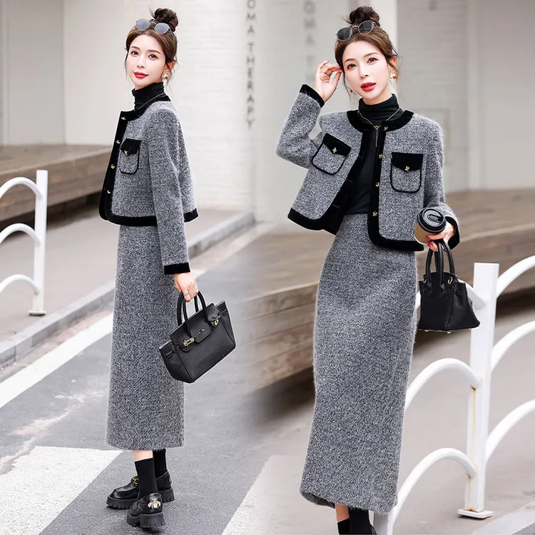 2025超火两件套春装减龄裙装套装裙气质韩版高级感大方得体穿搭