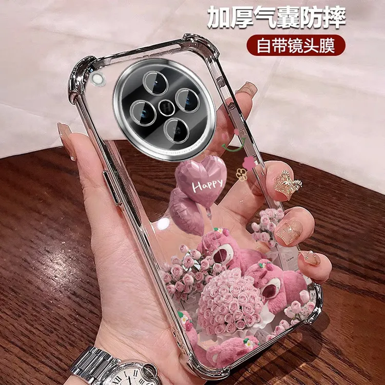 适用oppofindx8手机壳可爱公主风韩系findx8pro硅胶全包镜头透明