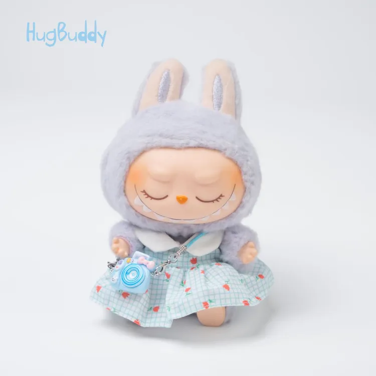 玩偶衣服拉布布娃衣labubu服装可乐二代三代坐坐派对公仔裙子套装