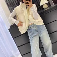 Q3900 立领羽绒马甲女 秋冬宽松叠穿保暖无袖外套9113