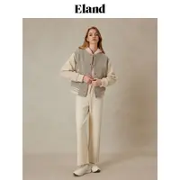【女装优选WL】Eland衣恋毛呢外套人字纹球服25春季EEJWF11T71