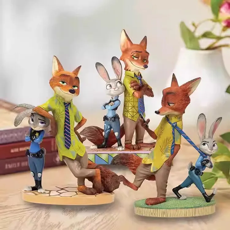 官方正版enesco迪士尼疯狂动物城朱迪尼克狐系列手办周边公仔礼物