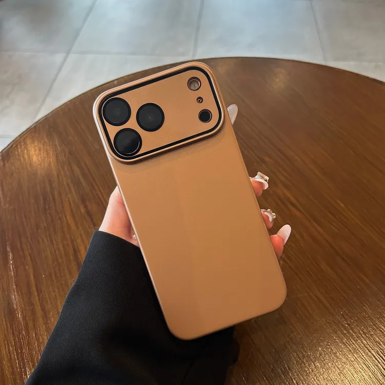 适用于苹果17promax手机壳磨砂肤感超薄一体镜头膜男女款简约硬壳