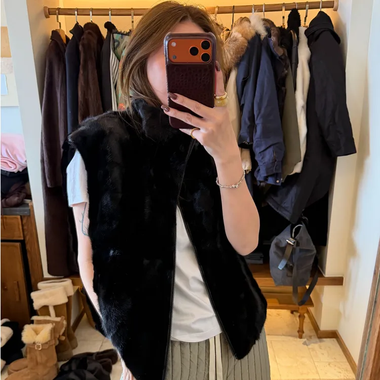 【CHUMINGMING】【酷坎】芬兰进口水貂马甲AE2504