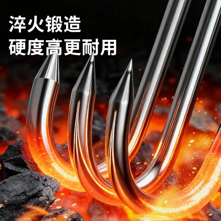 腊肉双头挂钩不锈钢实心加粗晒肉多功能尖勾腊肉专用挂肉挂钩