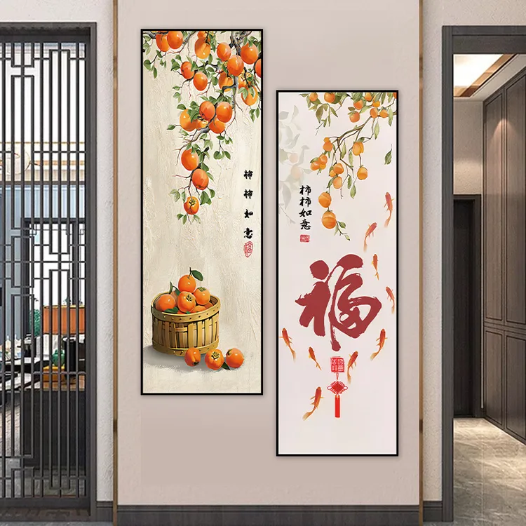 玄关装饰画自粘遮丑贴画3d立体贴纸客厅走廊过道背景墙贴壁画壁纸