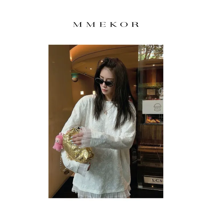 MMEKOR“月光织女”T恤 2025新款秋款千金玛德琳百搭长袖 30513
