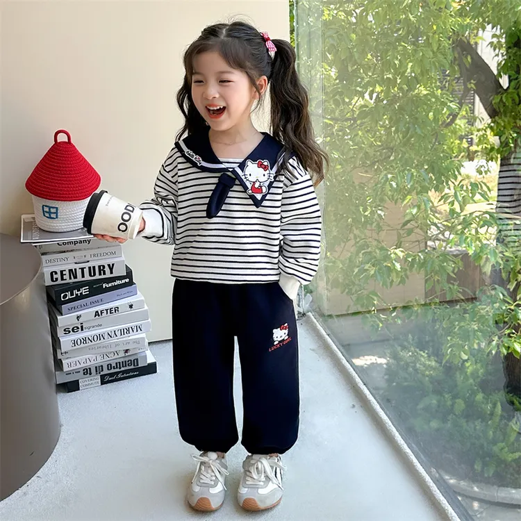 2025年款衣服可爱超萌秋季夏装服装町儿童女童童装海军领萌趣夏装