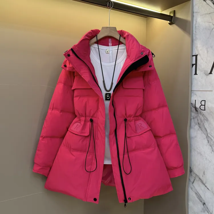 2025胖mm洋气欧货工装加厚高品质设计感中长款气质棉服外套159