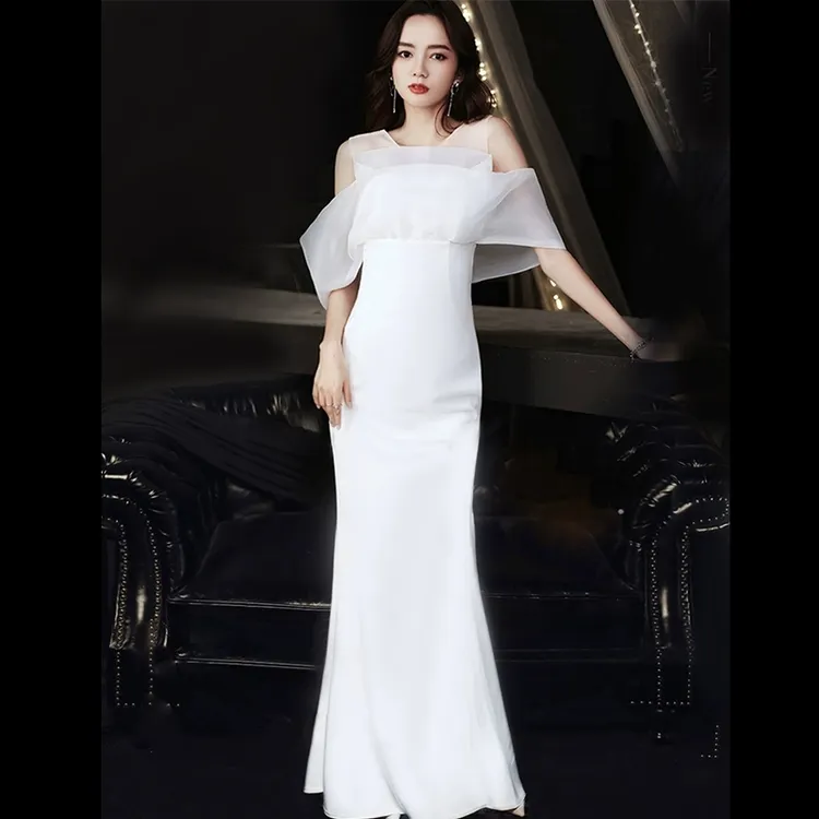 性感抹胸晚礼服包臀长款低胸气质修身显瘦小众高端名媛聚会连衣裙