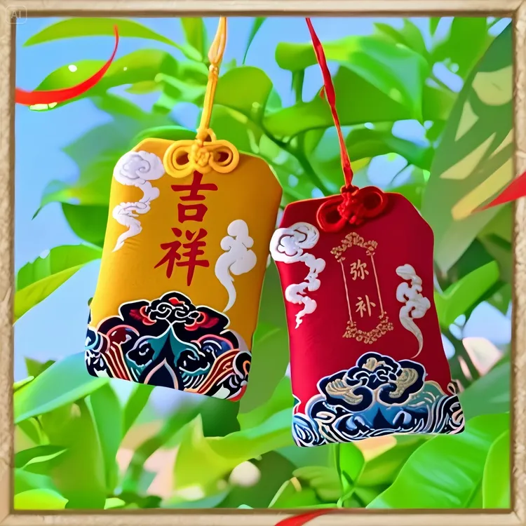 【弥补】古风刺绣平安福袋空袋【回赠】
