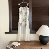 赵小小【万物自由诗】纯欲慵懒风千金穿搭连衣裙碎花吊带裙女28271