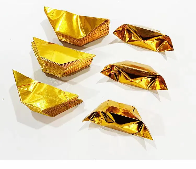 【加厚进口纸】12X15中号 16X19大号金银色手工折纸半成品送袋子