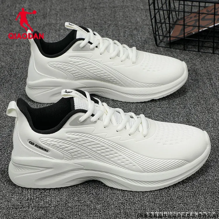乔丹跑步鞋运动鞋男士正品秋2025新款轻便软底运动男鞋皮面跑鞋