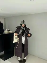 格调美美88909新款羽绒服女长款过膝加韩版宽松大被子