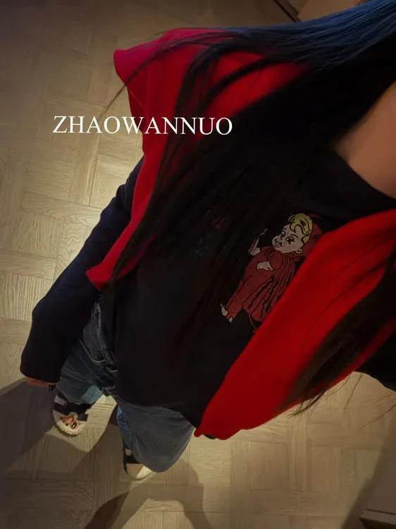 ZHAO WANNUO 丨进口棉卡通小恶魔印花长袖NC0982