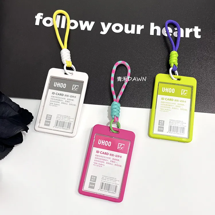 ins风情侣卡套钥匙扣一体公交校园卡门禁小卡片工牌证件透明卡包