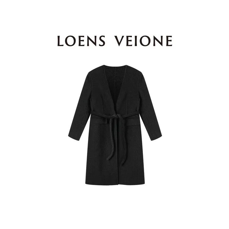 【特价微瑕版衣 介意勿拍】骆驼绒+桑蚕丝+羊毛大衣24CVDK0016Y