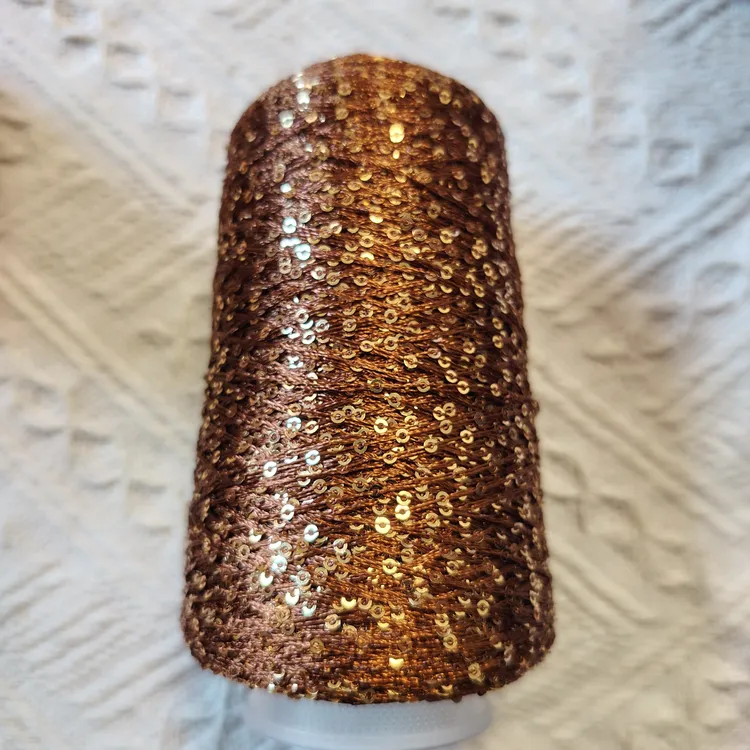 密集亮片线批发亮片毛线配线2mm亮片手工编织线DIY毛线团100克