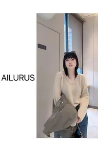 AILURUS【蕊蕊之秋】2025深圳欧货秋冬羊绒羊毛洋气慵懒毛衣